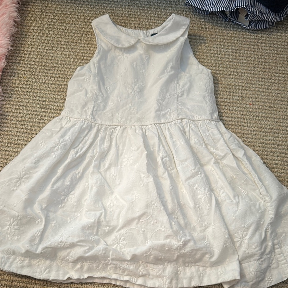 Polo Ralph Lauren White Floral Embroidered Dress